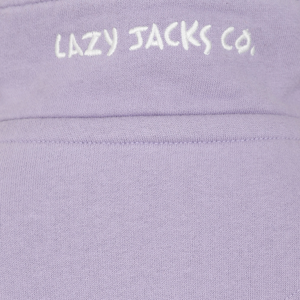 LJ3C - Girl's 1/4 Zip Sweatshirt - Lilac