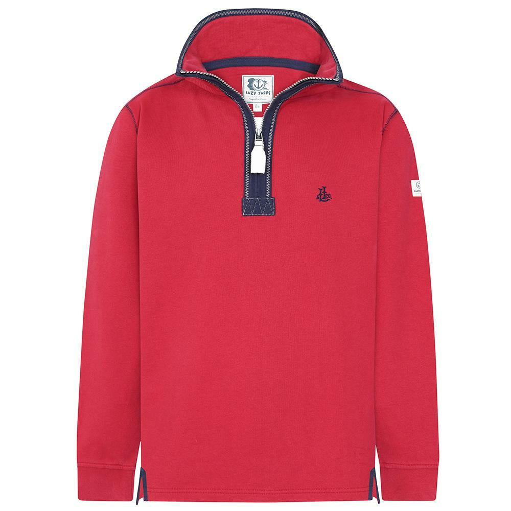LJ40 - Men's Quarter Zip Sweatshirt - Crimson