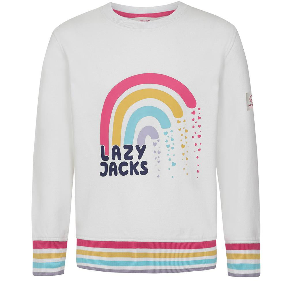 LJ47C - Girls Printed Sweatshirt - Rainbow