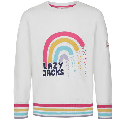 LJ47C - Girls Printed Sweatshirt - Rainbow
