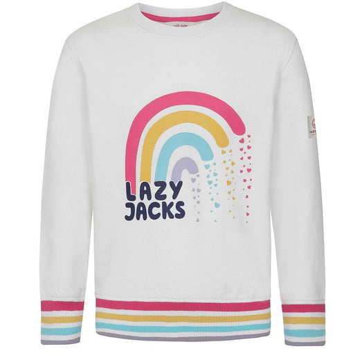 LJ47C - Girls Printed Sweatshirt - Rainbow