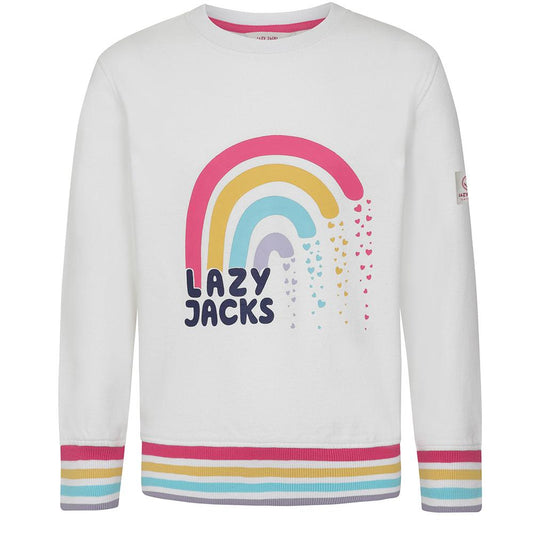 LJ47C - Girls Printed Sweatshirt - Rainbow