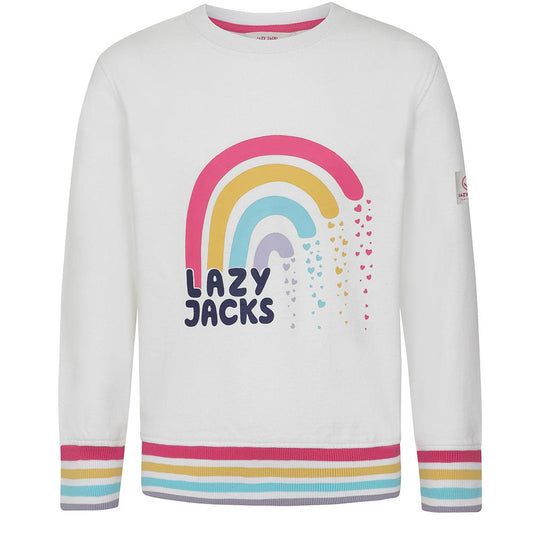 LJ47C - Girls Graphic Sweatshirt - Rainbow
