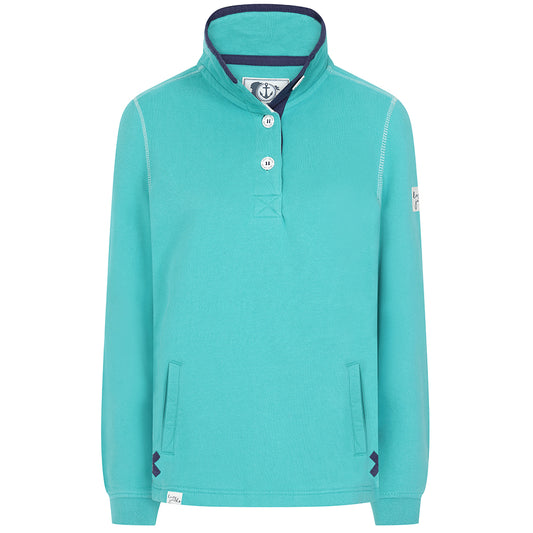 LJ5 - Ladies' Button Neck Sweatshirt - Aquarius