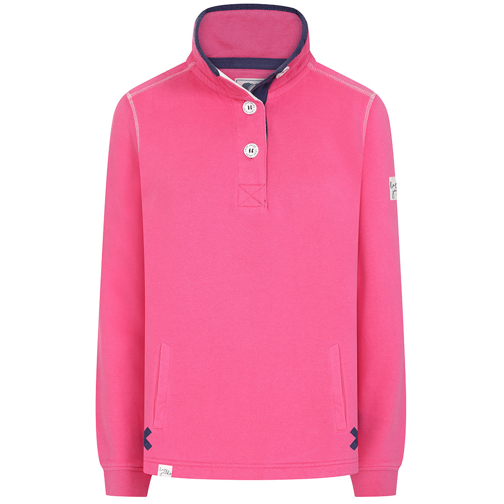 LJ5 - Ladies' Button Neck Sweatshirt - Sorbet