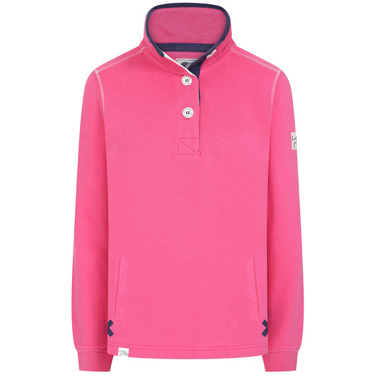 LJ5 - Ladies' Button Neck Sweatshirt - Sorbet