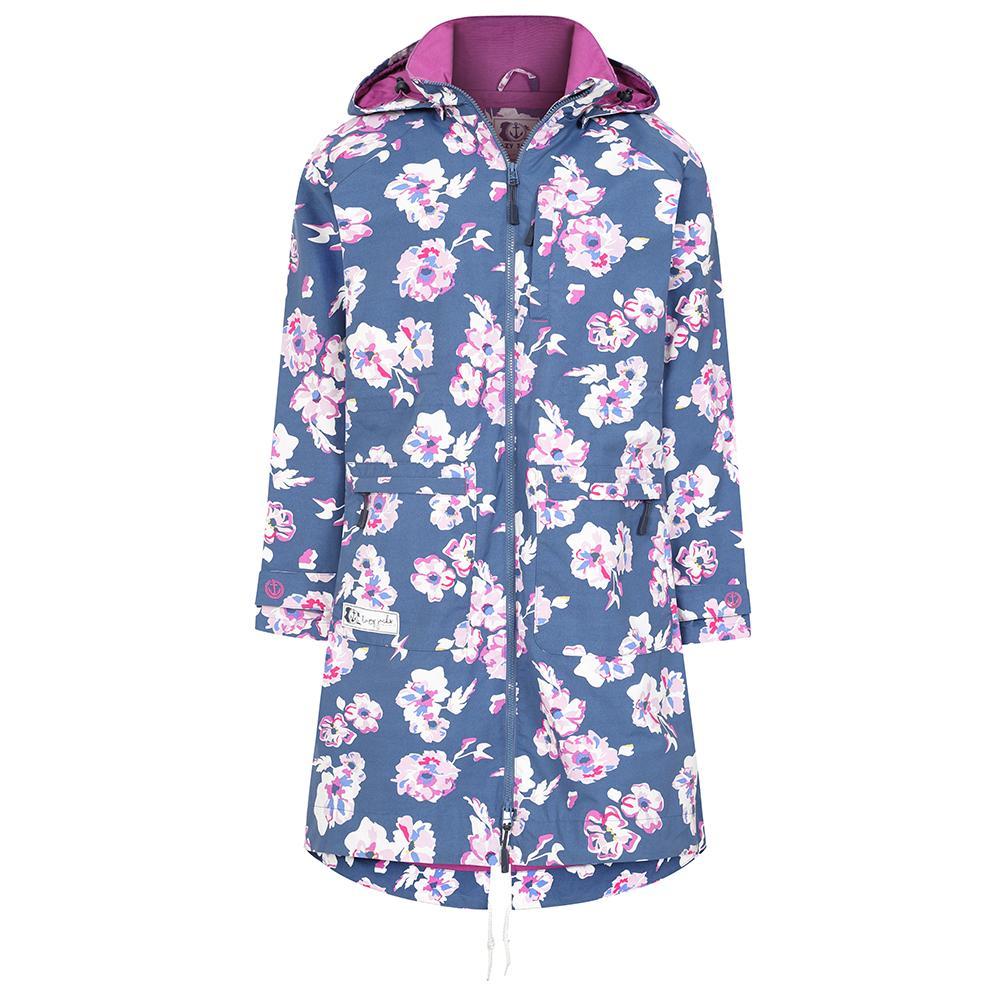 LJ67P - Ladies Longline Waterproof Coat - Floral