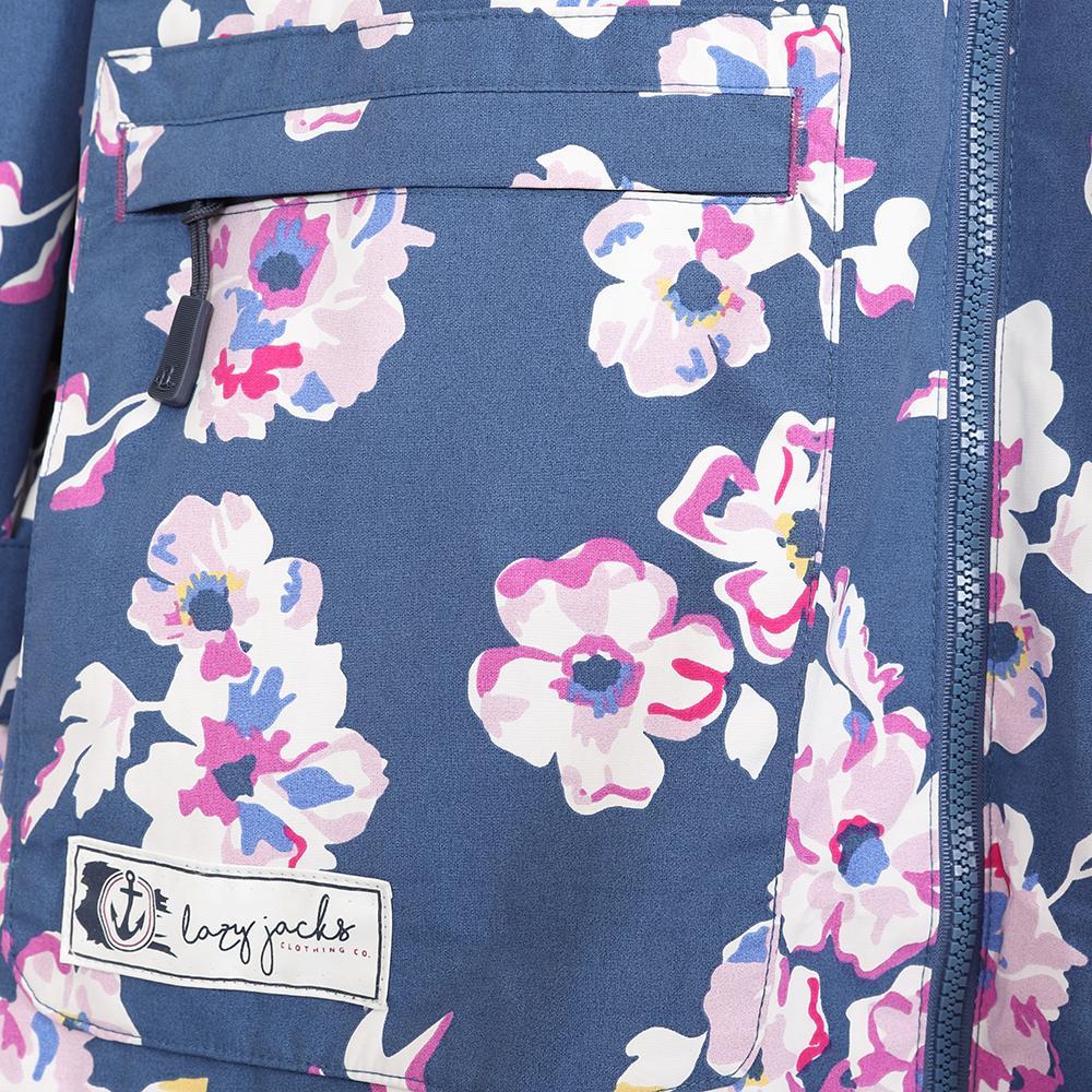 LJ67P - Ladies Longline Waterproof Coat - Floral