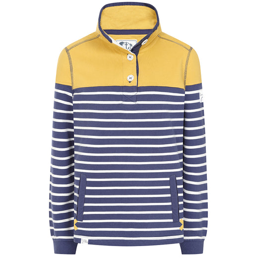 LJ6 - Ladies Button Neck Sweatshirt - Heather