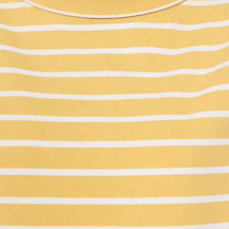 LJ94S - Ladies Striped Roll Neck Sweatshirt - Lemon