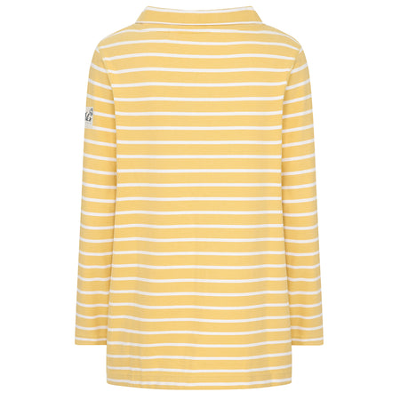 LJ94S - Ladies Striped Roll Neck Sweatshirt - Lemon