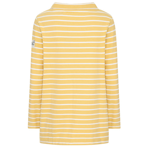 LJ94S - Ladies Striped Roll Neck Sweatshirt - Lemon