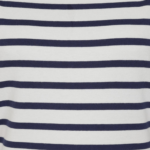 LJ97 - Ladies Striped Breton Top - Chalk
