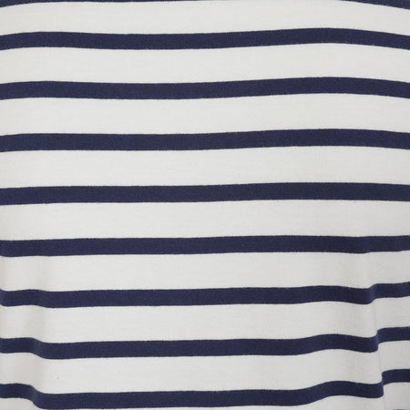 LJ97 - Ladies Striped Breton Top - Chalk