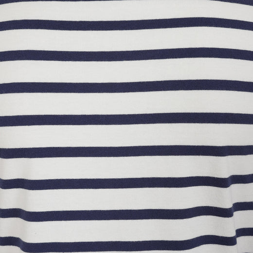 LJ97 - Ladies Striped Breton Top - Chalk
