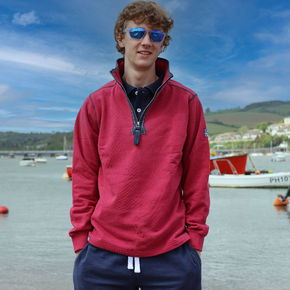LJ40 - Quarter Zip Sweatshirt - Rouge