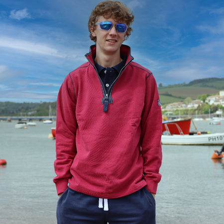 LJ40 - Quarter Zip Sweatshirt - Rouge