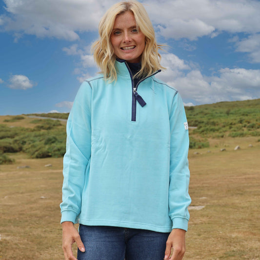 LJ3 - Ladies' 1/4 Zip Sweatshirt - Spearmint