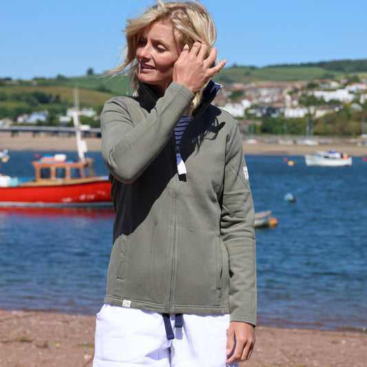 LJ33 - Ladies Full Zip Sweatshirt - Khaki