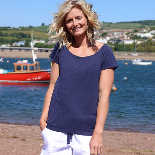 LJ163 - Ladies Roll Sleeve Tee - Twilight