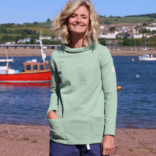 LJ94 - Ladies Roll Neck Sweatshirt - Grass