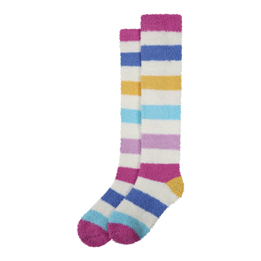 LJ2C - Children's Fluffy Socks - Chalk multi