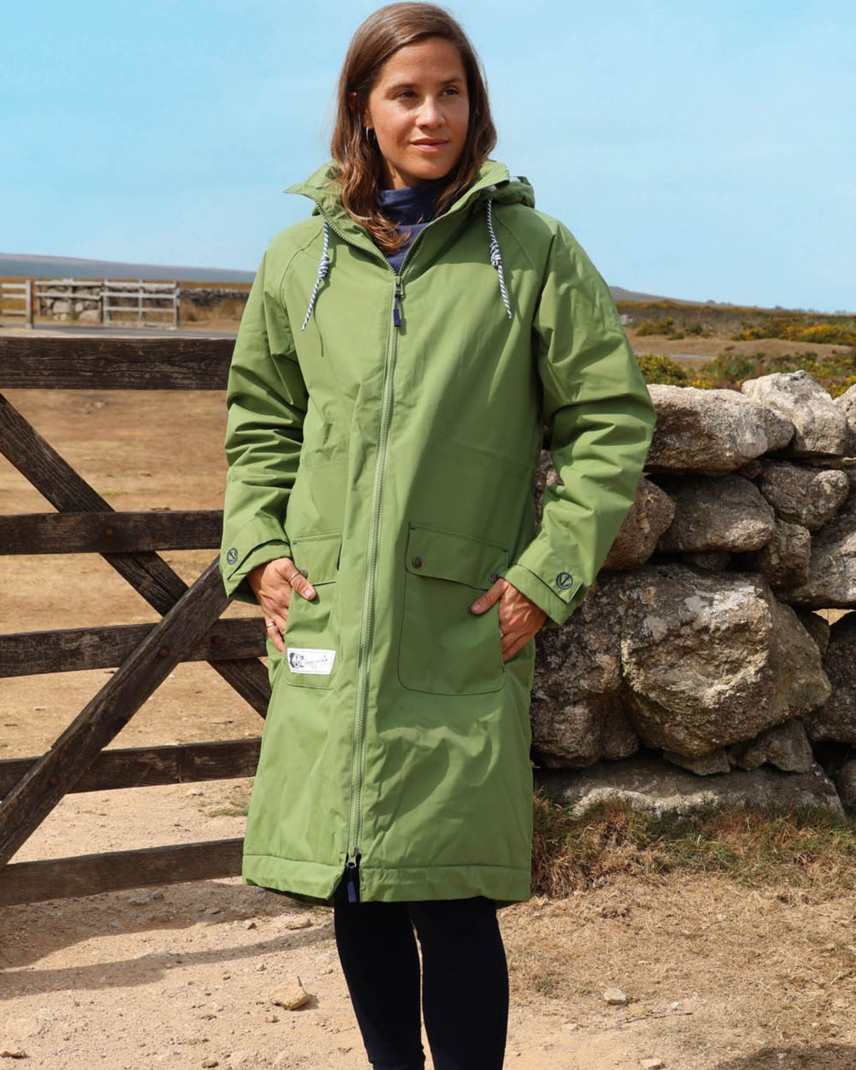 LJ159 - Longline Snug Lined Coat - Sage