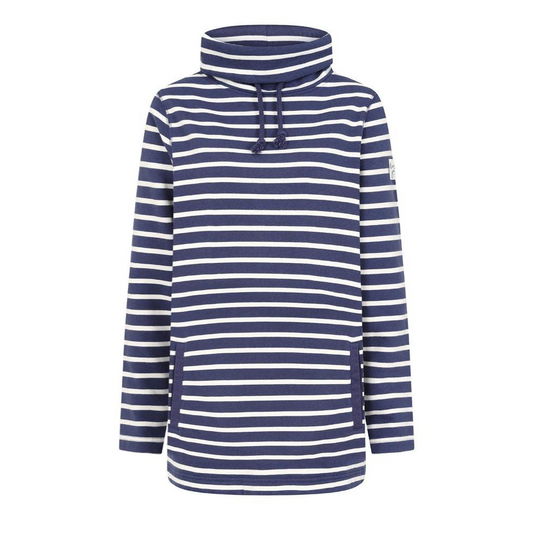 LJ99S - Striped Roll Neck Sweatshirt - Twilight