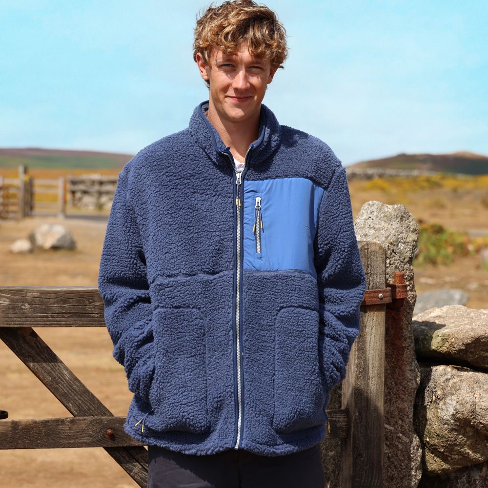 LJ851 - Men's Full Zip Sherpa Fleece - Marine