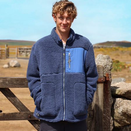 LJ851 - Men's Full Zip Sherpa Fleece - Marine