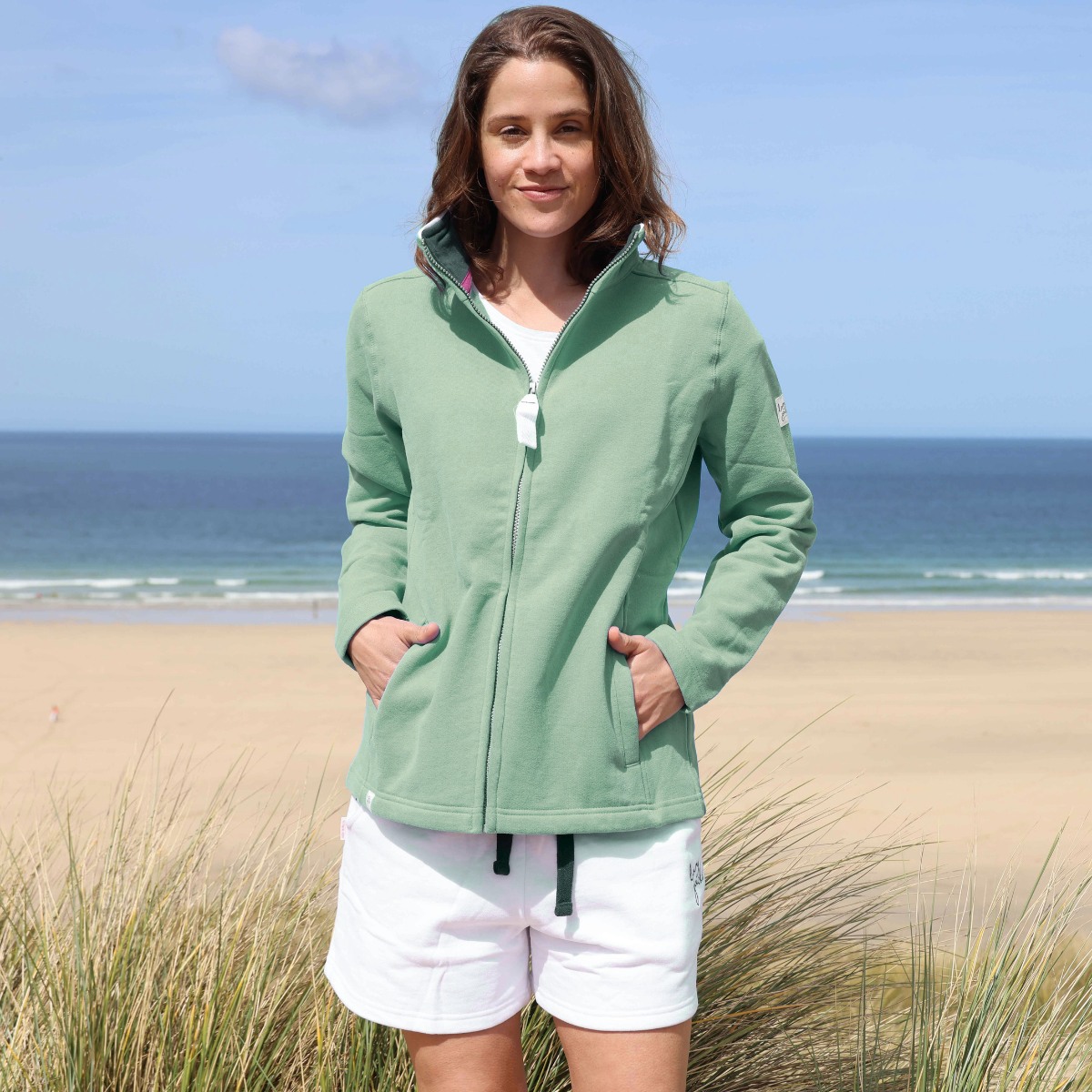 LJ33 - Ladies Full Zip Sweatshirt - Samphire