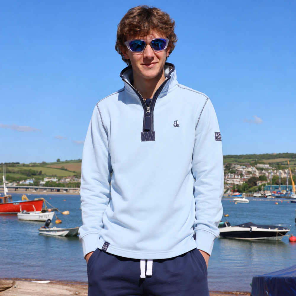 LJ40 - Quarter Zip Sweatshirt - Sky