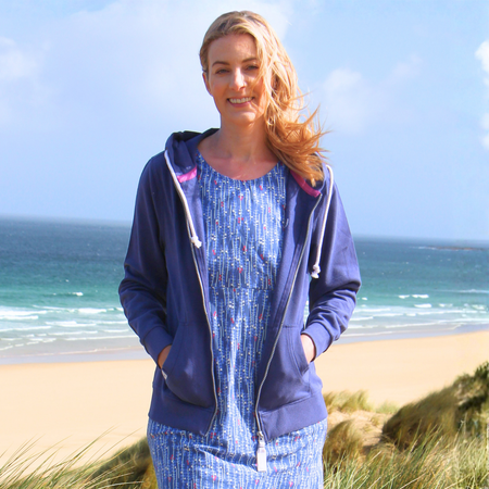 LJ101 - Ladies Full-Zip Hooded Sweatshirt - Twilight