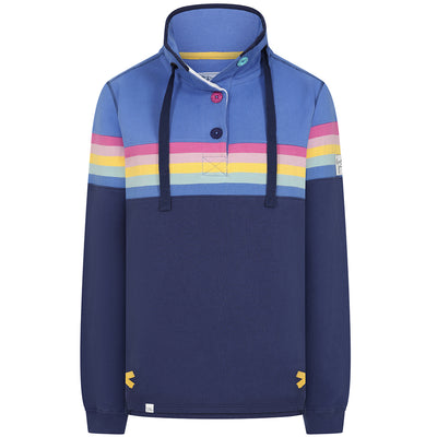 LJ14 Prism - Ladies Button Neck Sweatshirt - Twilight