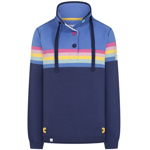 LJ14 Prism - Ladies Button Neck Sweatshirt - Twilight