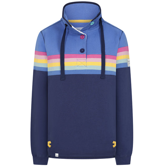 LJ14 Prism - Ladies Button Neck Sweatshirt - Twilight