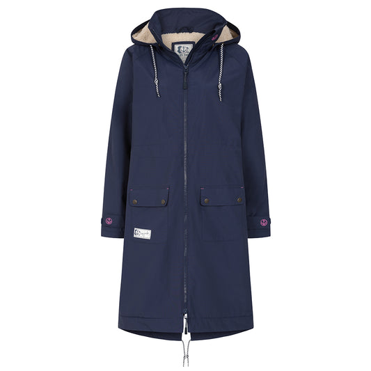 LJ159 - Ladies Long Lined Snug Coat - Marine