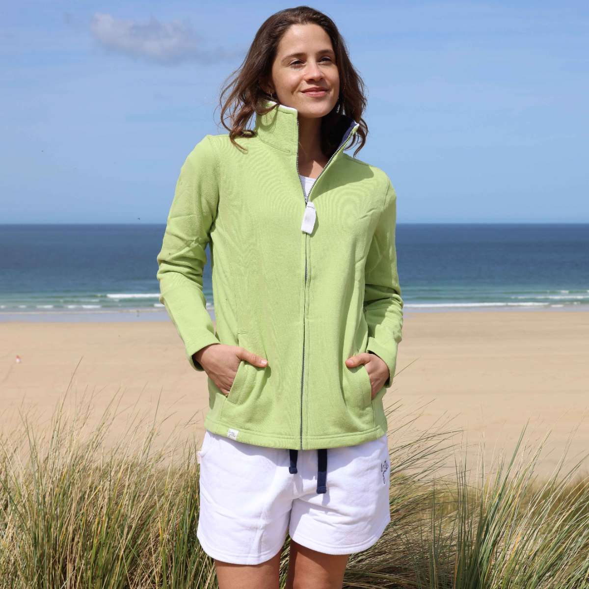LJ33 - Ladies Full Zip Sweatshirt - Lime