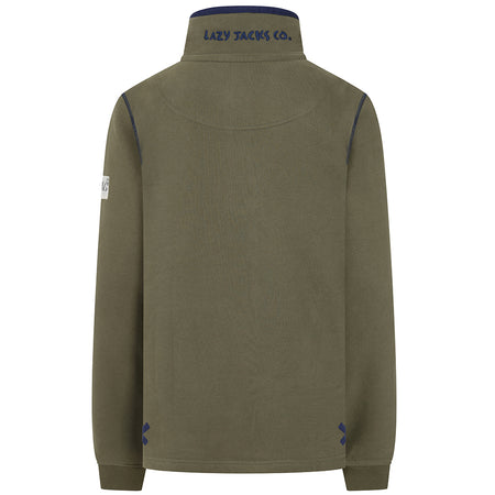LJ5 - Ladies' Button Neck Sweatshirt - Khaki