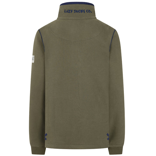 LJ5 - Ladies' Button Neck Sweatshirt - Khaki