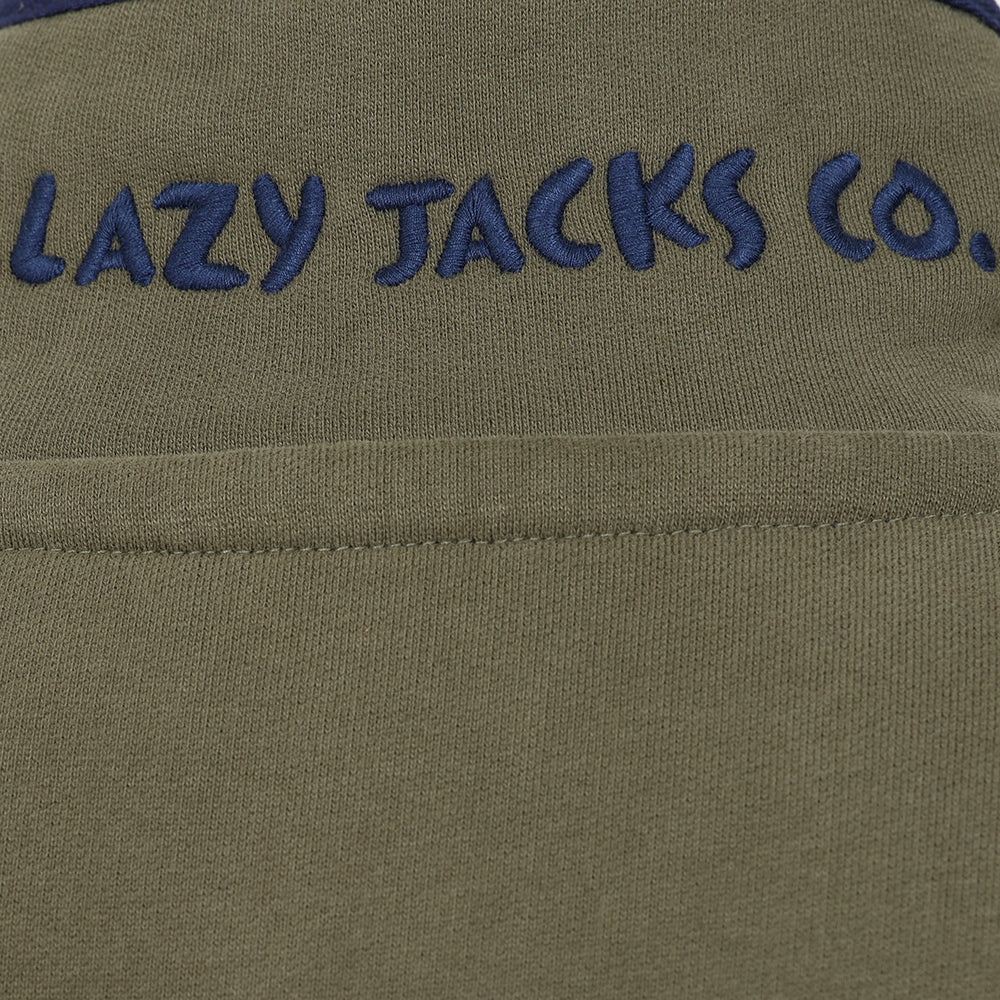 LJ5 - Ladies' Button Neck Sweatshirt - Khaki