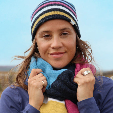 LJ73 - Knitted Hat - Honeysuckle Multi