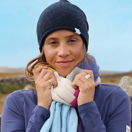 LJ73 - Knitted Hat - Marine