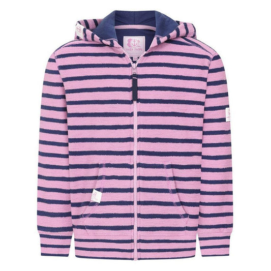 LJ102SC - Girl's Striped Textured Hoody - Lavender