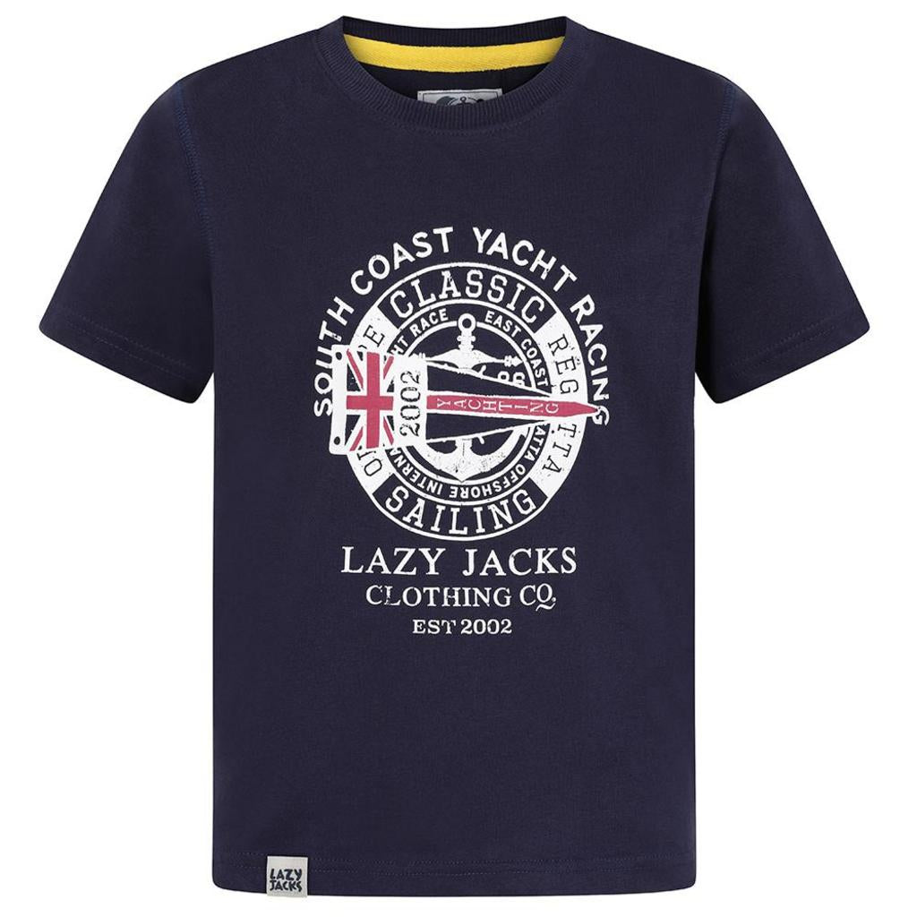 LJ15C - Boys Printed T-Shirt - Marine Yacht Racing