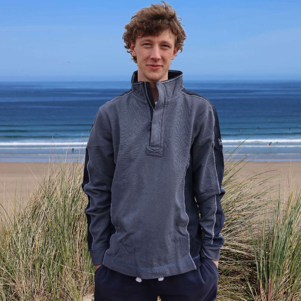 LJ705 - Pique Panel Sweatshirt - Denim
