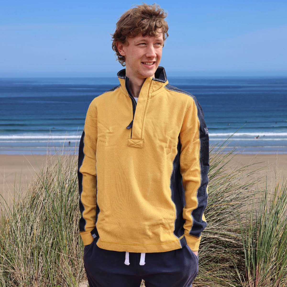 LJ705 - Pique Panel Sweatshirt - Lemon