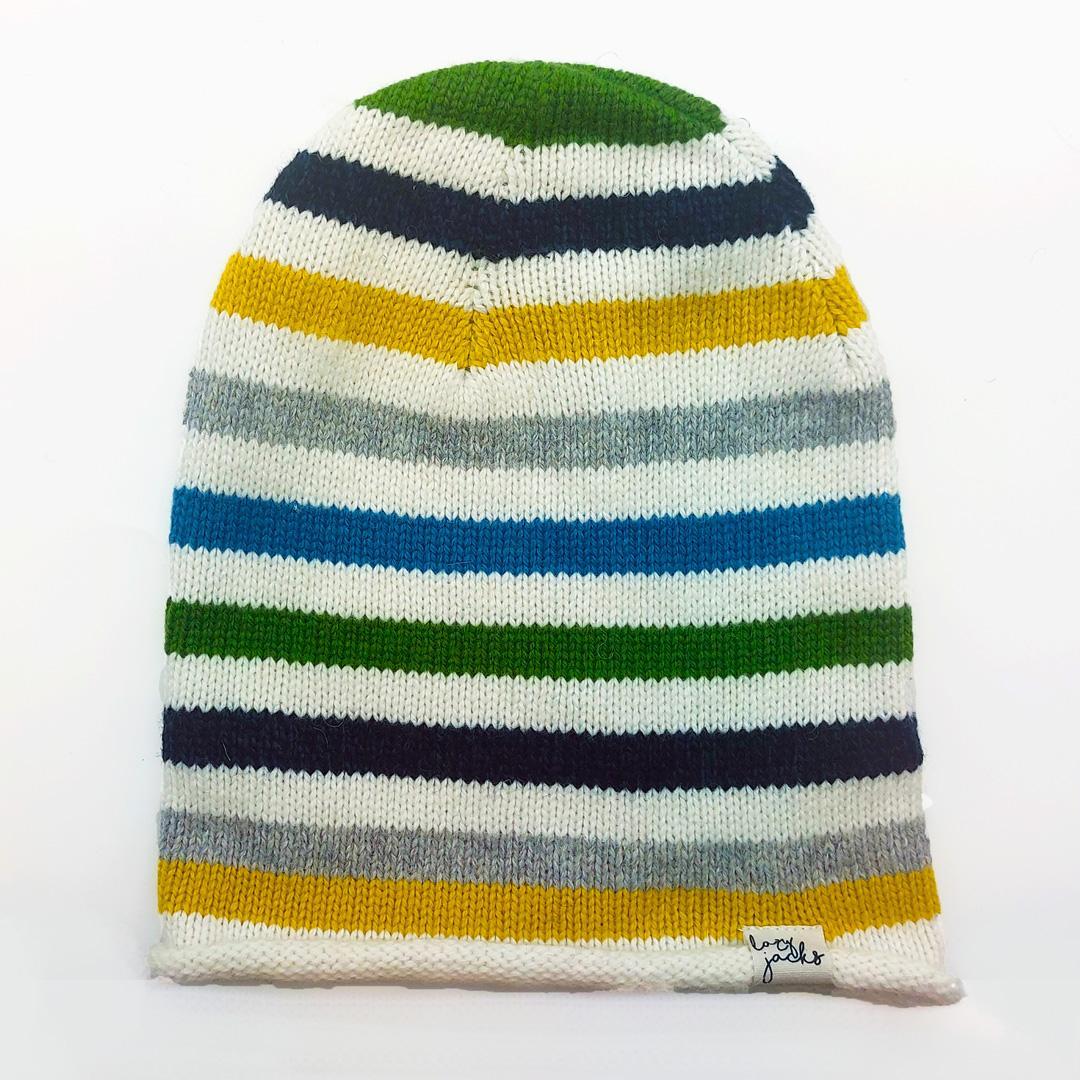 LJ73 - Knitted Hat - Sage Multi