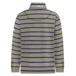 LJ39 - 1/4 Zip Striped Sweatshirt - Khaki