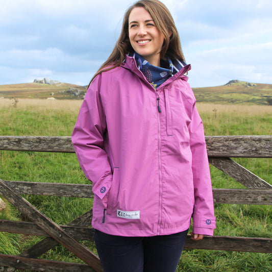 LJ45 - Short Waterproof Coat - Striking Purple